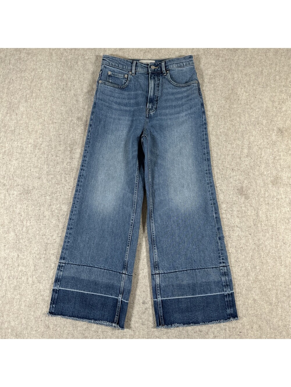Everlane Jeans Womens 26x27 Blue The Way Wide Crop Organic Cotton High